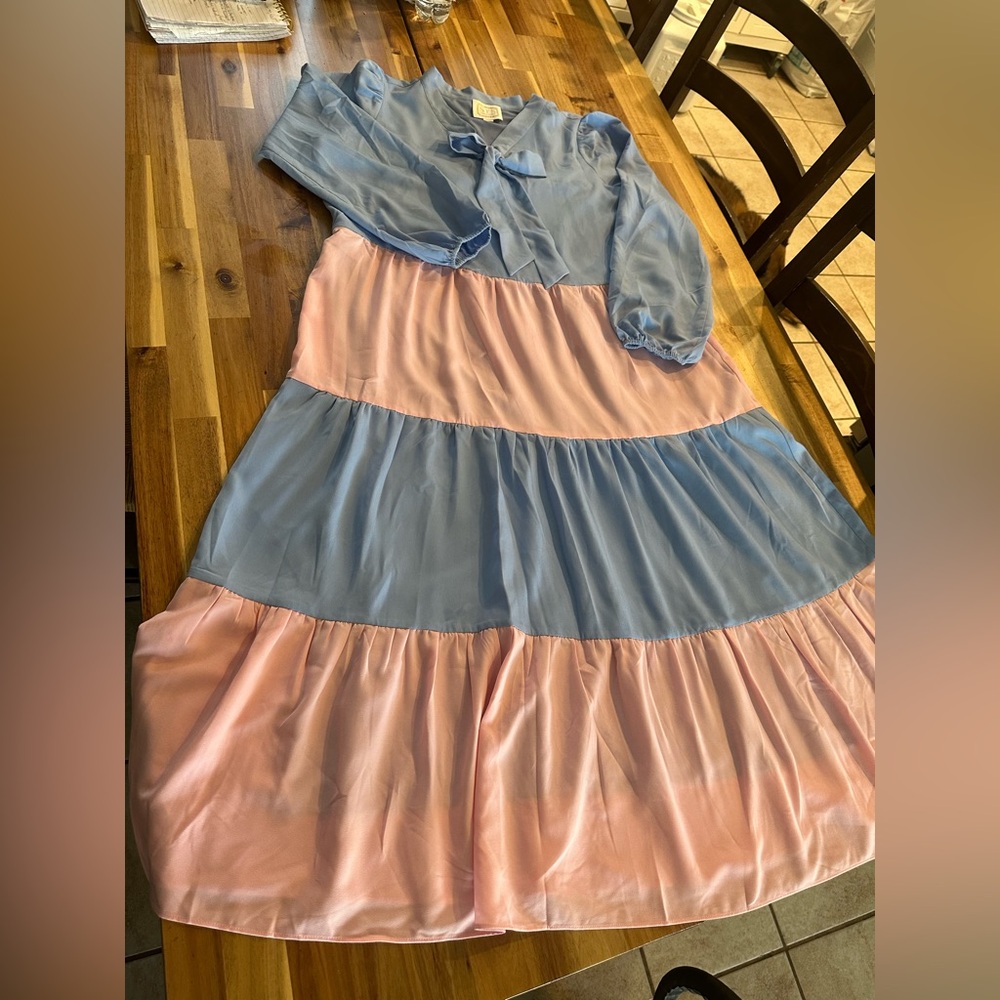 STS| Set to Sable Charade Ann Color Block Dress | Size XL - Picture 5 of 10